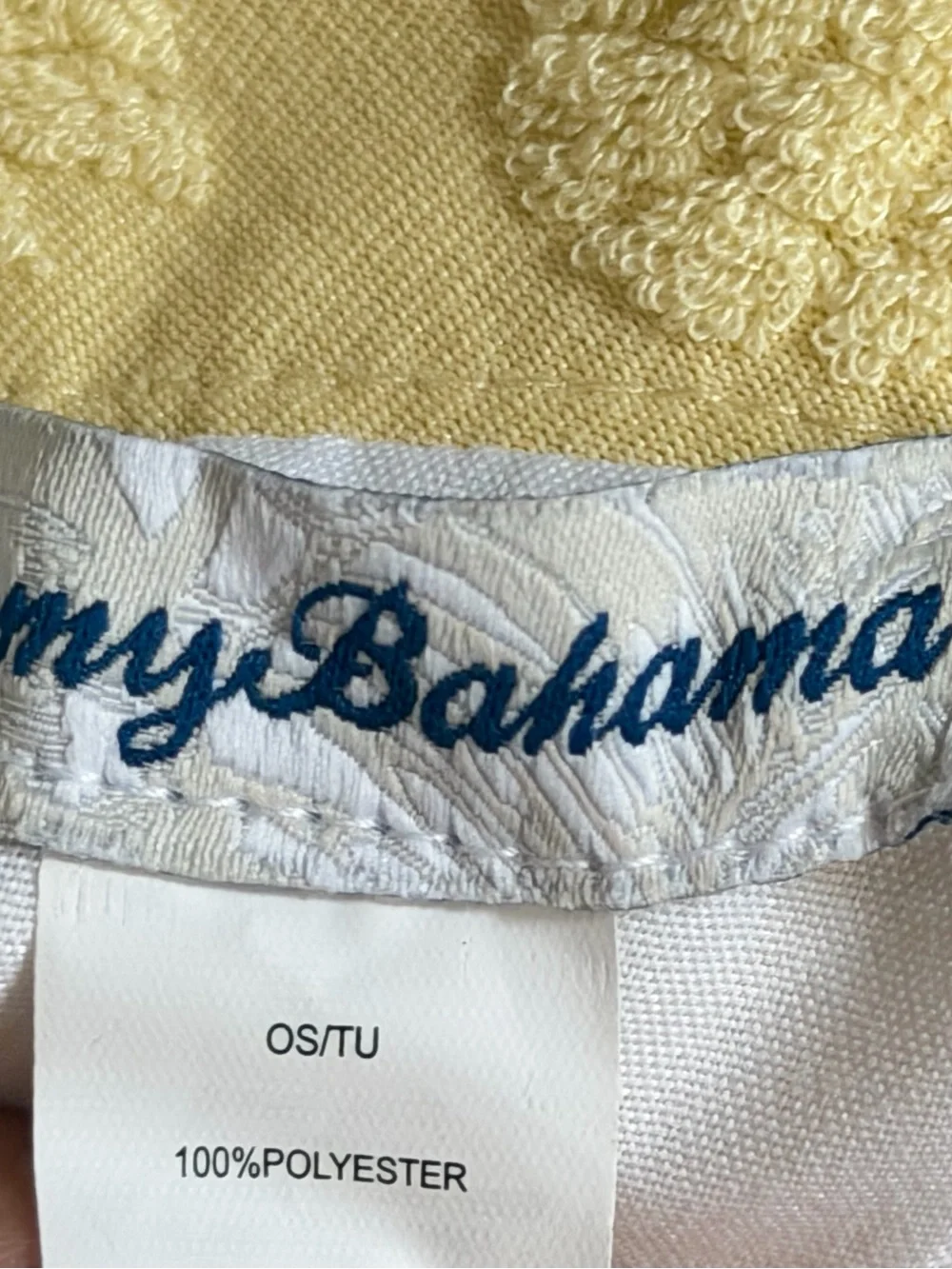 Tommy Bahama Yellow Pineapple Terry Cloth Bucket Hat One Size